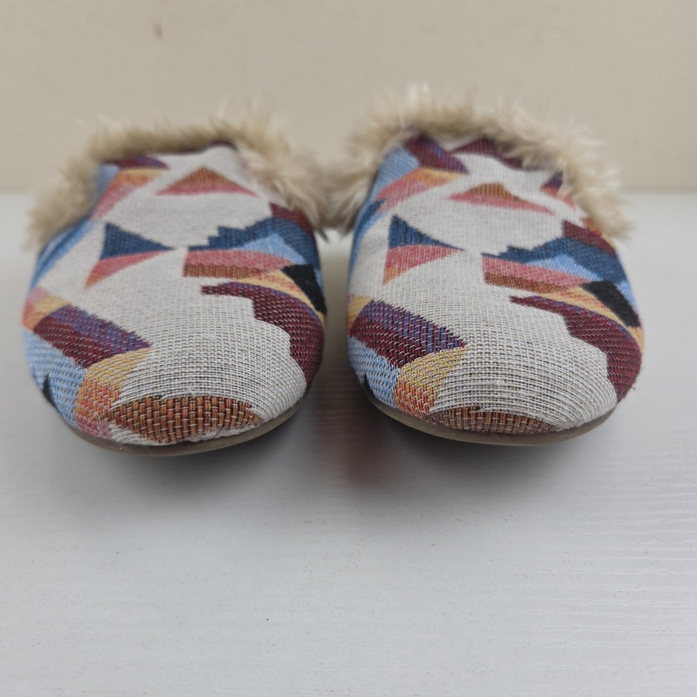 Universal Thread Multicolor Litzy Southwestern Faux Fur Mules Slip On Wmns Sz 8 - Picture 6 of 12